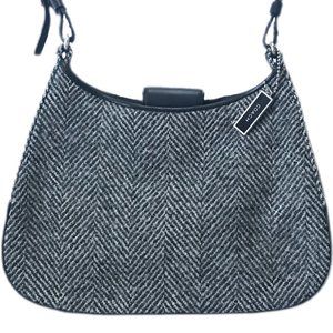 COACH Herringbone Wool and Leather Trim Purse